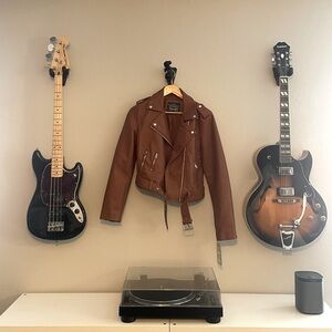 Levi Strauss Brown Faux Leather Moto Jacket